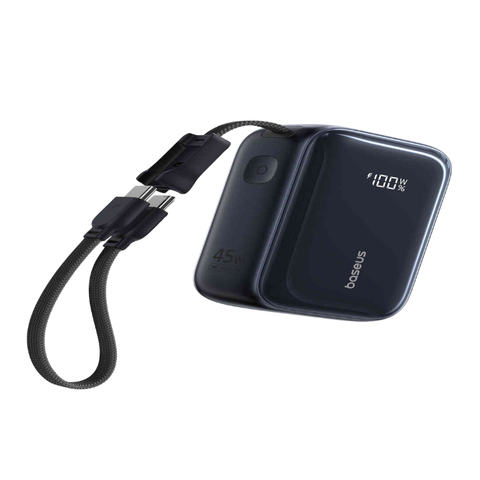 Pin Dự Phòng Kèm Cáp Type-C Baseus PicoGo AR11 10000mAh 45W (1*Type-C + 1*USB-A port, with Dual Retractable Type-C Cables)