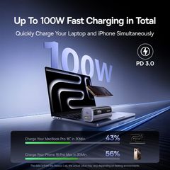 Pin Dự Phòng Baseus EnerGeek GR11 10000mAh 100W (1*Type-C + 1*USB-A + Type-C Retractable Cable, 1.2