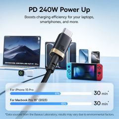 Cáp Sạc Nhanh C to C Baseus Dura Series 240W (48V/5A, 480Mbps)