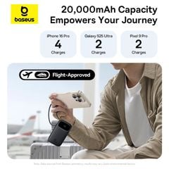 Pin Dự Phòng Baseus EnerFill FC31 QPow 3 20000mAh 45W (Digital Display, with Built-in USB-C + iP Cable)