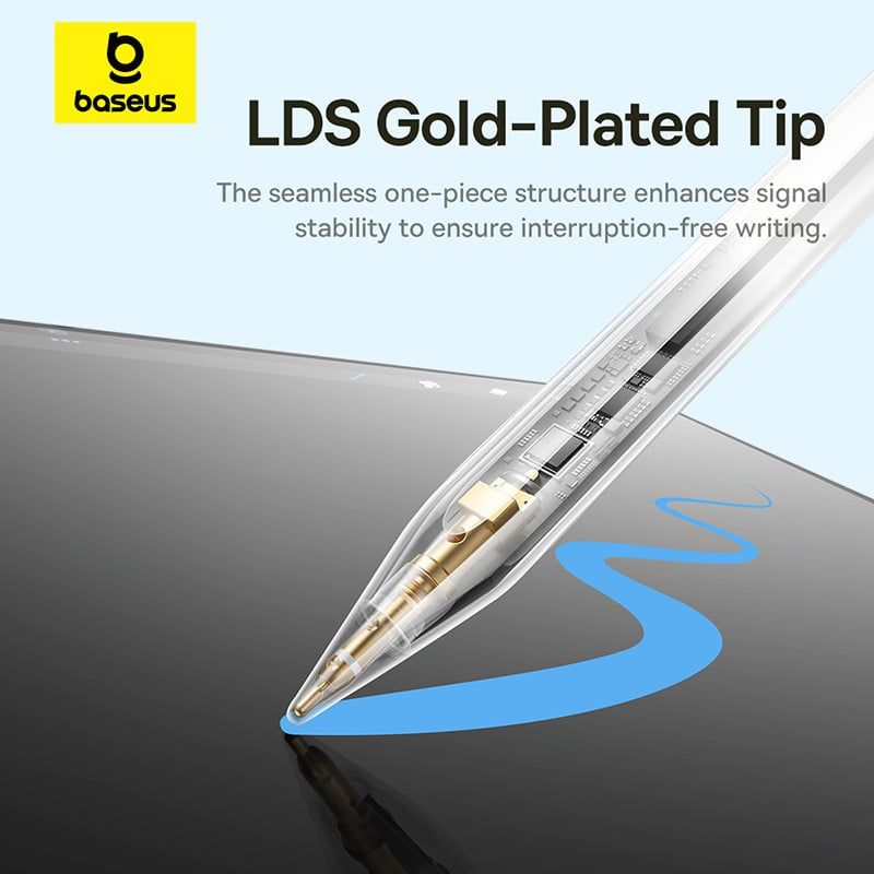 Bút Cảm Ứng Baseus Smooth Writing 3 Wireless Charging Active Wireless Version (Connect via Bluetooth, 17H, Auto Wake by Picking Up, Magnetic Wireless Charging, LDS Gold-Plated Tip)