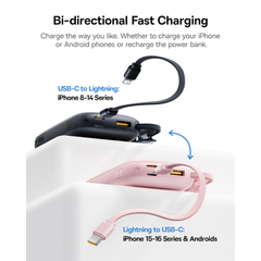 Pin Dự Phòng Baseus EnerFill FC21 Qpow 3 Ultra 10000mAh 45W (Digital Display, with C to iP Detachable Cable)