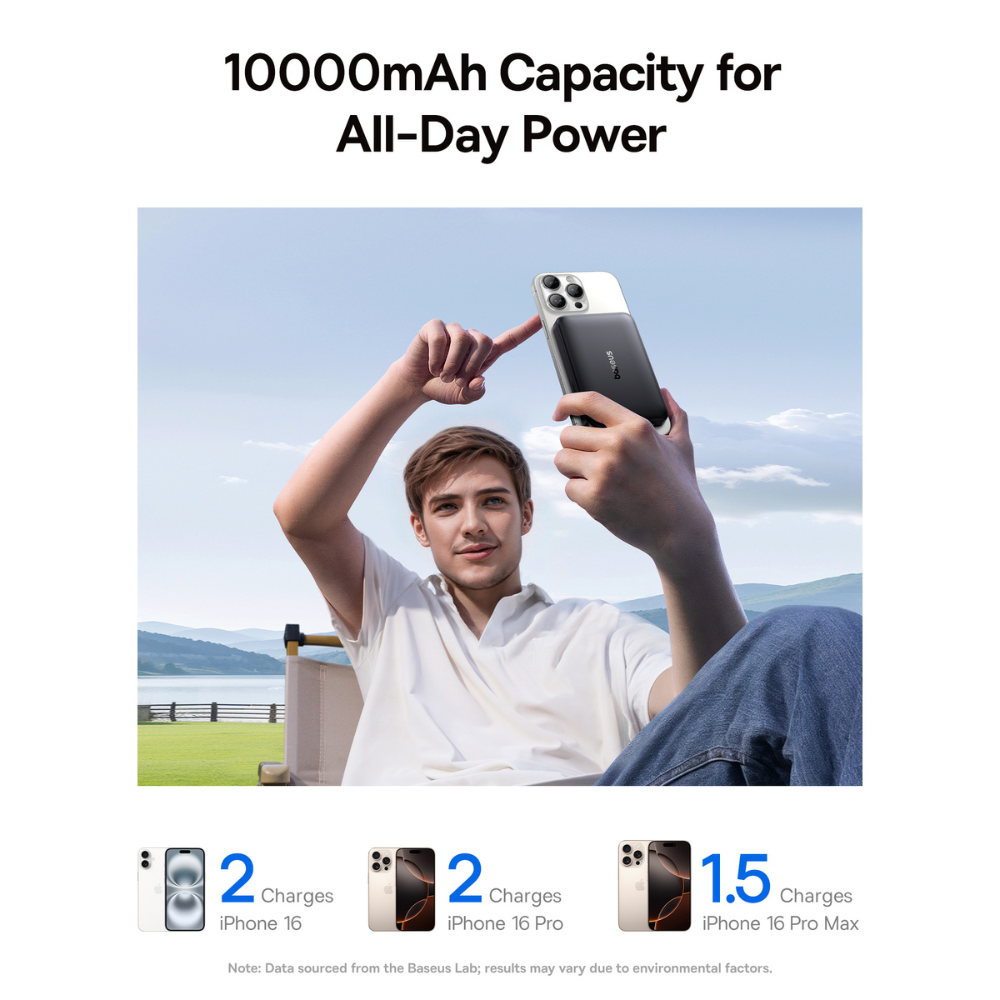 Pin Dự Phòng Không Dây Baseus EnerFill FM12 Qi2 10000mAh 22.5W (Sạc Không Dây Qi2 15W)