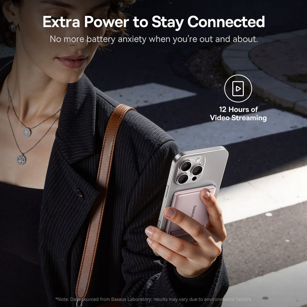 Pin Dự Phòng Không Dây Từ Tính Baseus PicoGo AM31 5000mAh 20W (With Kickstand, Wireless Charging Qi2 15W)