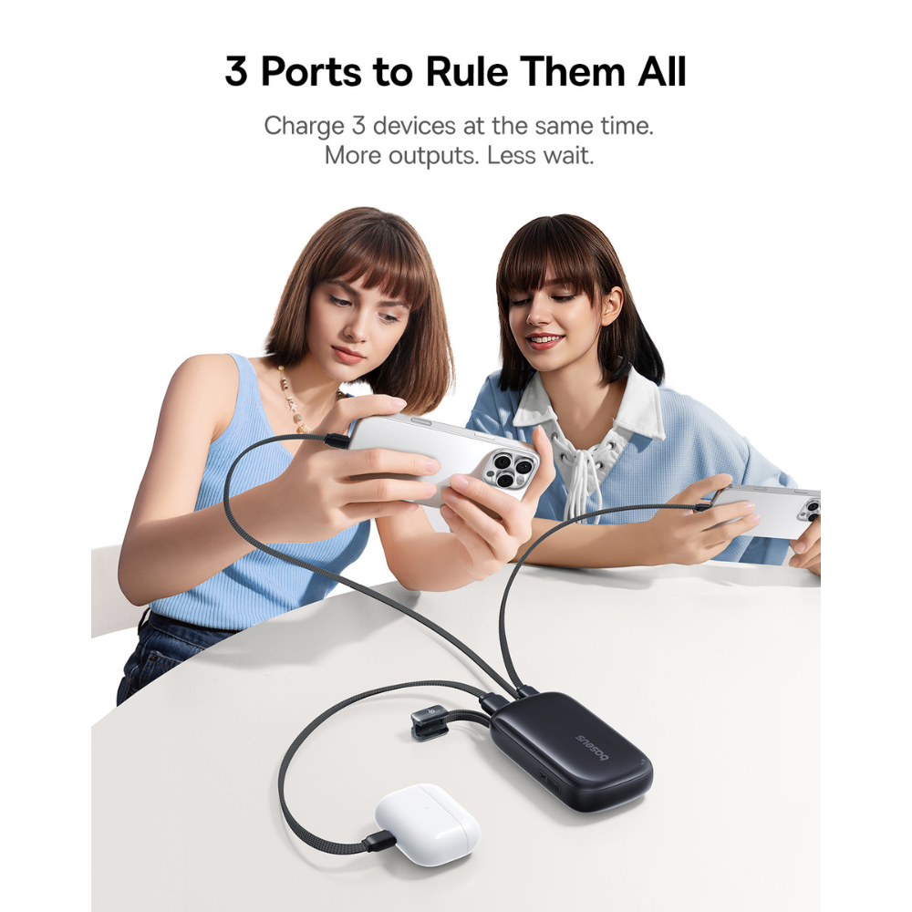 Pin Dự Phòng Baseus EnerFill FC21 Qpow 3 Ultra 10000mAh 45W (Digital Display, with C to iP Detachable Cable)