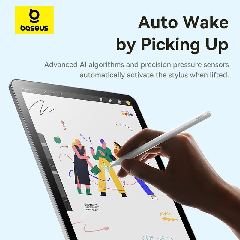 Bút Cảm Ứng Baseus Smooth Writing 3 Wireless Charging Active Wireless Version (Connect via Bluetooth, 17H, Auto Wake by Picking Up, Magnetic Wireless Charging, LDS Gold-Plated Tip)