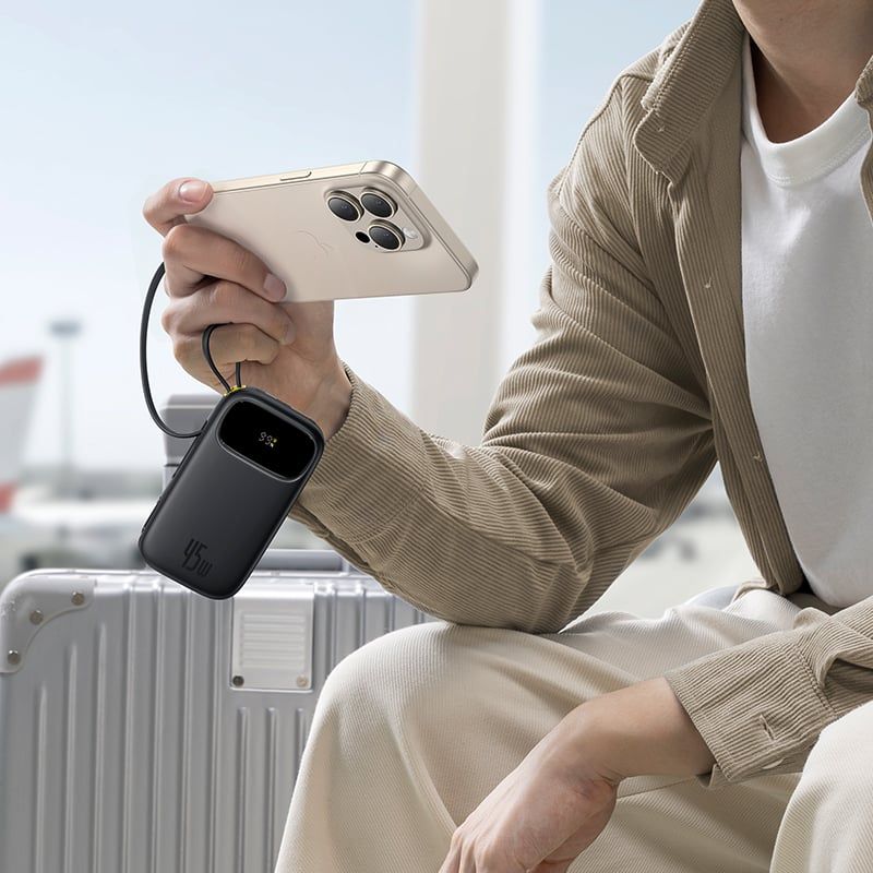 Pin Dự Phòng Baseus EnerFill FC31 QPow 3 2*Type-C Cable Version 45W (10000mAh, Digital Display)