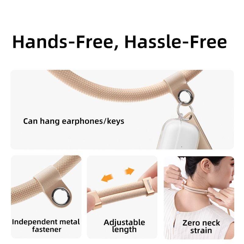 Dây Đeo Điện Thoại Baseus Let's Go (Auto-Locking, 3-Point Telescopic Buckle for Flexible Adjustment, 20KG Load-Bearing, 35-70cm)