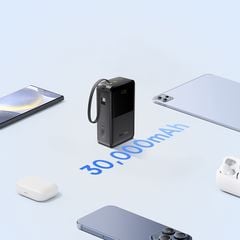 Pin Dự Phòng Baseus EnerFill FC51 Bipow 2 Pro 30000mAh 22.5W (Digital Display, with Type-C Built-in Cable, 2C+1A)