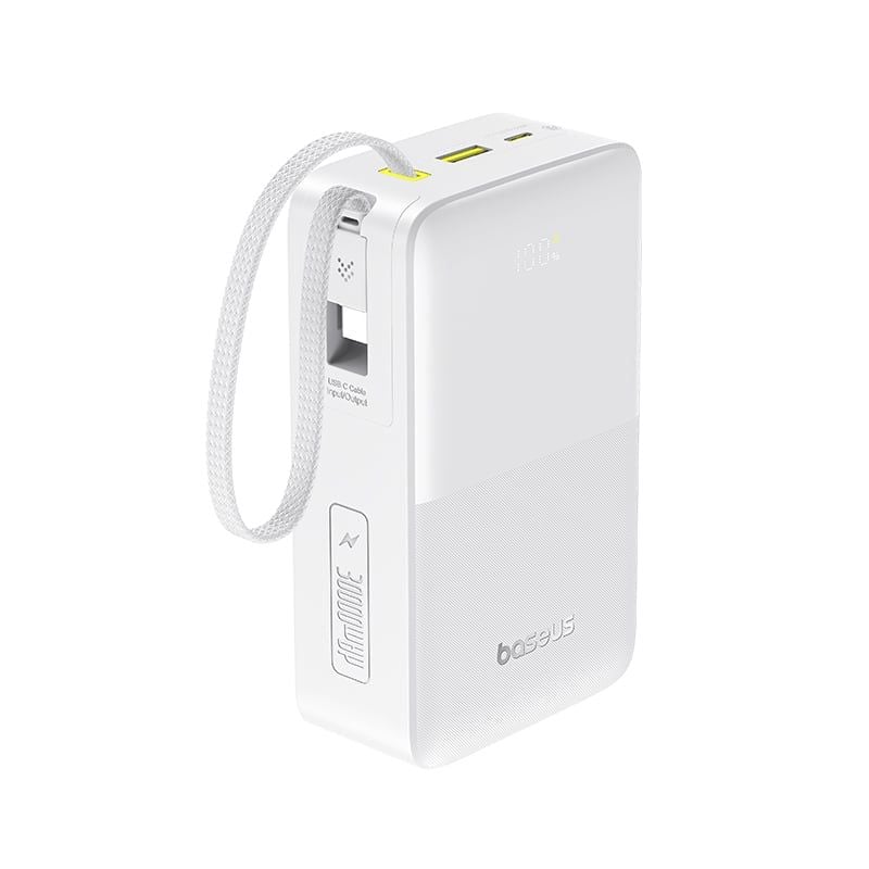Pin Dự Phòng Baseus EnerFill FC51 Bipow 2 Pro 30000mAh 22.5W (Digital Display, with Type-C Built-in Cable, 2C+1A)