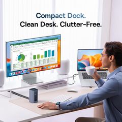 Hub Mở Rộng Đa Năng 12-in-1 Baseus Nomos NU1 Air Spacemate for MAC (Type-C to 2*HDMI 2K@60Hz + 2*DP 2K@60Hz + 2*USB-C (10Gbps) + 2*USB-A (5Gbps) + 2*USB-A (480Mbps) + 1*RJ45 + 1*PD100W)