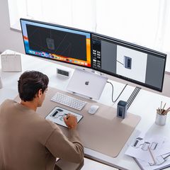 Hub Mở Rộng Đa Năng 12-in-1 Baseus Nomos NU1 Air Spacemate for MAC (Type-C to 2*HDMI 2K@60Hz + 2*DP 2K@60Hz + 2*USB-C (10Gbps) + 2*USB-A (5Gbps) + 2*USB-A (480Mbps) + 1*RJ45 + 1*PD100W)