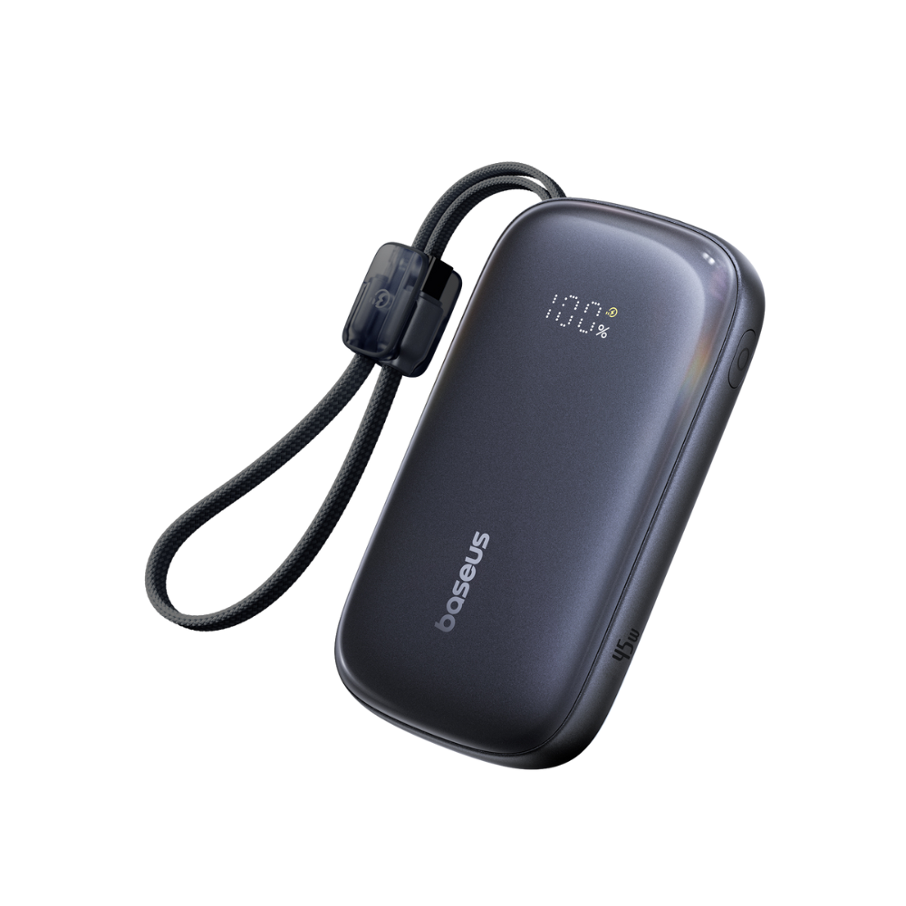 Pin Dự Phòng Baseus EnerFill FC21 Qpow 3 Ultra 10000mAh 45W (Digital Display, with C to iP Detachable Cable)