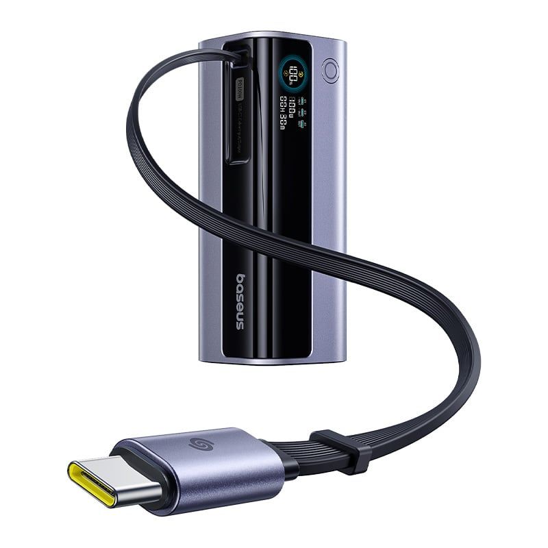 Pin Dự Phòng Baseus EnerGeek GR11 10000mAh 100W (1*Type-C + 1*USB-A + Type-C Retractable Cable, 1.2