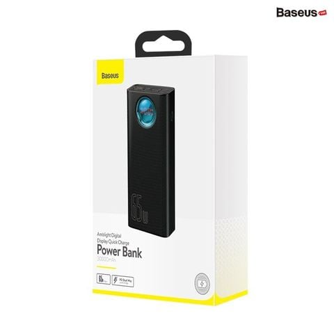 Pin sạc dự phòng 30000mAh Baseus Amblight 65W – 4 USB, Type-C in/out, Lightning, Micro, màn hình LED