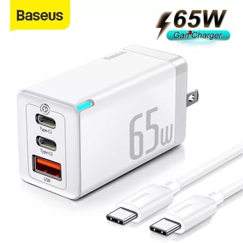 Sạc nhanh Baseus GaN5 Pro 65W – 2 cổng Type-C + 1 USB, hỗ trợ PD3.0, PPS, QC4.0, SCP, FCP, công nghệ GaN nâng cấp mới