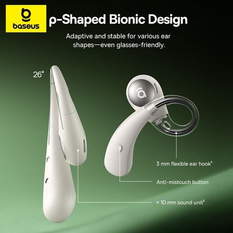 Tai Nghe Bluetooth TWS Baseus Eli Sport 2 (Bluetooth v6.0, 8H, IP57, SuperBass 2.0, Hi-Res Audio, 4-Mic ENC, Smart App Control)