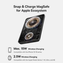 Pin Dự Phòng Không Dây Baseus EnerFill FT11 10000mAh 27W (15W Wireless Charging, for iWatch and Phone, Includes C to C 60W 30cm Cable)