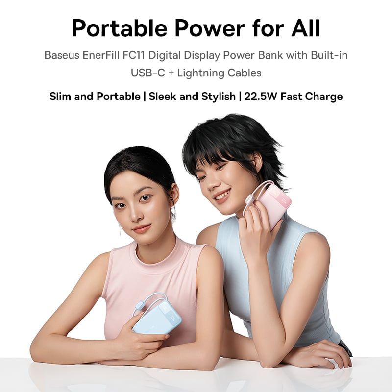 Pin Dự Phòng Baseus EnerFill FC11 22.5W (10000mAh/20000mAh, Digital Display, with Dual Built-in Cables)
