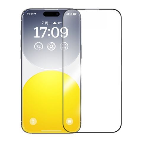 Kính cường lực Baseus Corning iPhone 15/16 – Chống ánh sáng xanh, full viền, lọc bụi, bảo vệ mắt