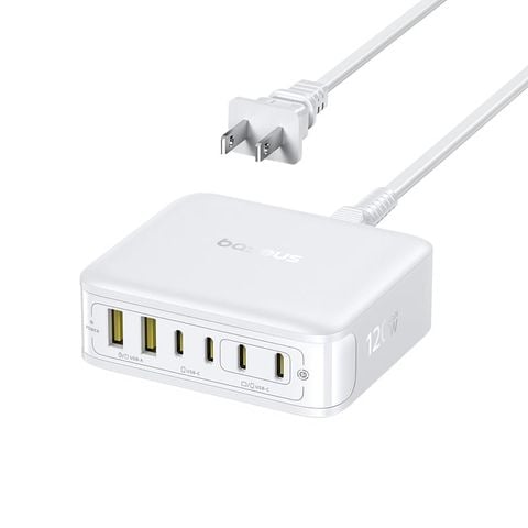 Bộ Sạc Để Bàn Baseus EnerFill FH21 120W (4*Type-C + 2*USB-A port)