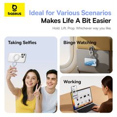 Giá Đỡ Điện Thoại Từ Tính Vòng Kép Baseus MagPro 3 (360° Adjustment, Dual-Sided Magnetic, Adjustable Height)