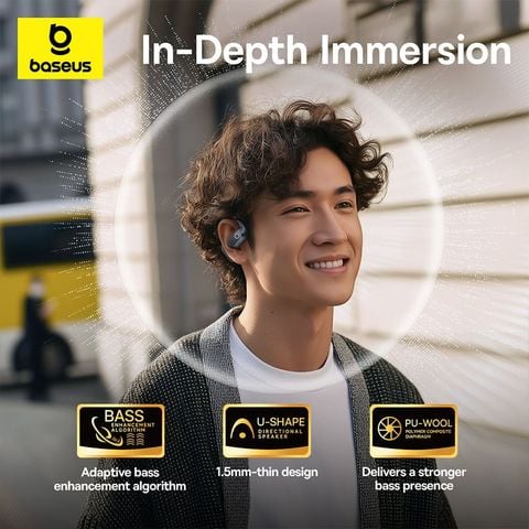Tai Nghe Bluetooth TWS Baseus Eli 2i Fit (Bluetooth v6.0, 11H, IPX5, 2-mic AI ENC, 14.2mm dynamic drivers, SuperBass)
