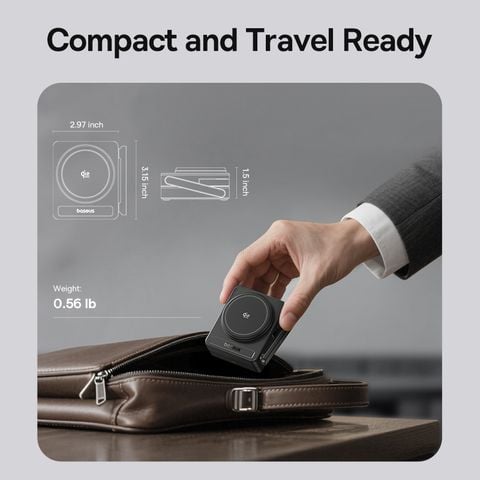 Đế Sạc Đứng Không Dây 3-in-1 Baseus PicoGo AF21 35W (Qi2.2 25W Wireless Charging)