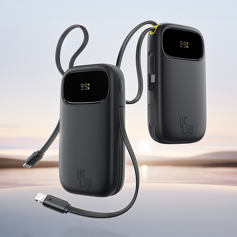 Pin Dự Phòng Baseus EnerFill FC31 QPow 3 10000mAh/20000mAh 45W (Digital Display, with Built-in USB-C + iP Cable)