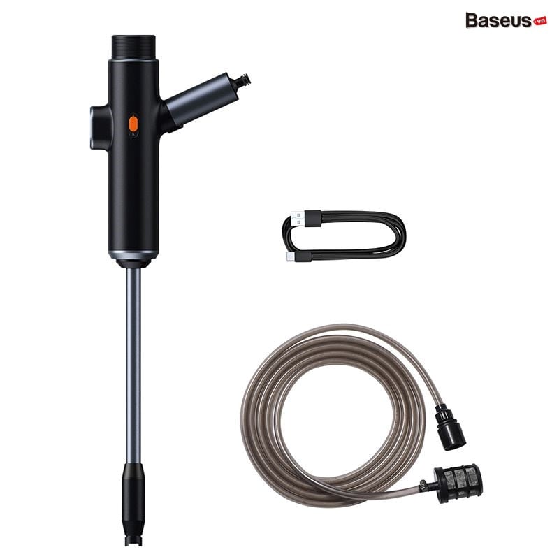 Baseus Dual Power Portable Electric Car Wash Spray Nozzle Black Baseus Dual Power Portable Electric Car Wash Spray Nozzle Black