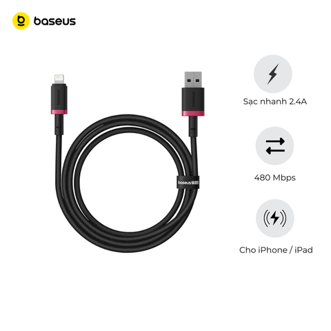 Cáp Sạc Nhanh Baseus Dura Series USB to Lightning 2.4A (480Mbps)
