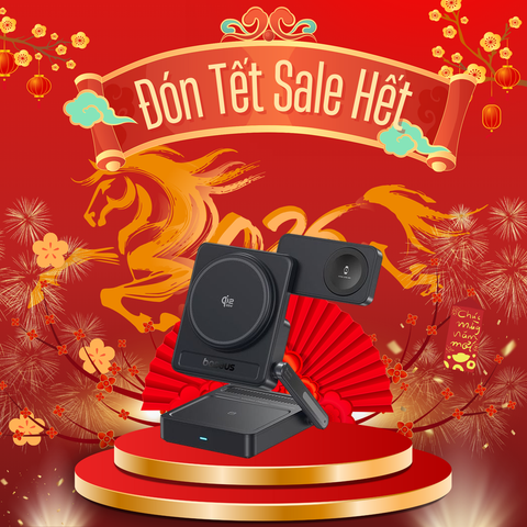 Đế Sạc Đứng Không Dây 3-in-1 Baseus PicoGo AF21 35W (Qi2.2 25W Wireless Charging)