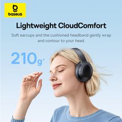 Tai Nghe Chụp Tai Không Dây Baseus BH1 Lite (Bluetooth v6.0, 80H, Super Bass Hit, Super Bass Hit, Enhanced Audio Quality, Ultra-Low Latency, Interference Proof, Al-Powered Voice Boost, Sound Sensor Directional, ENC Clear Calls)