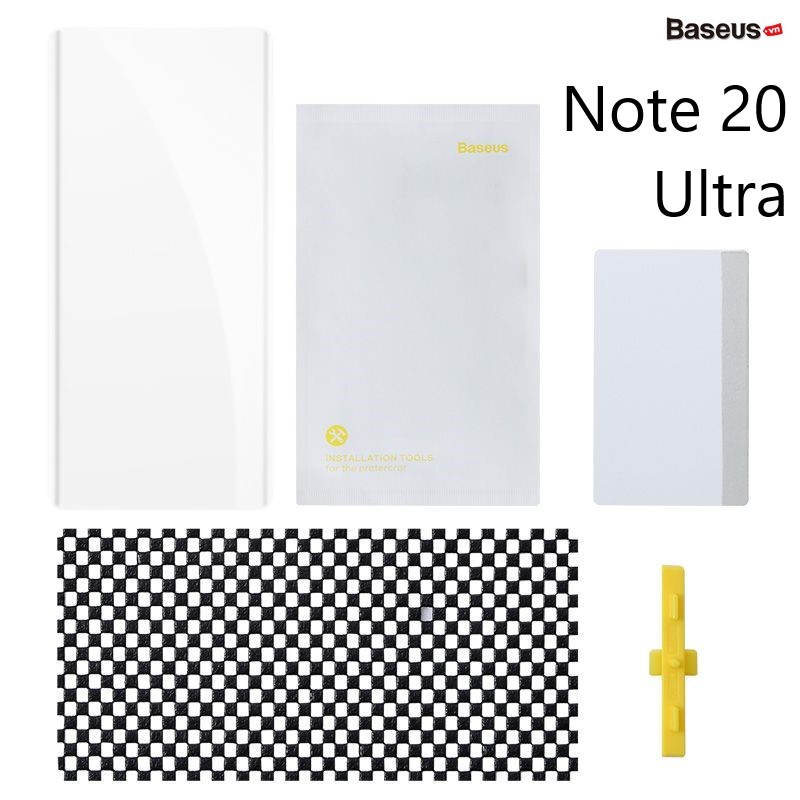 Baseus 0.15mm Full-screen Curved Surface Water Gel Protector For Note20 Ultra (2pcs/pack+Pasting Artifactl ) Transparent White