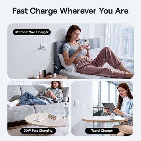Củ Sạc Nhanh Baseus EnerFill FN22 30W (1*Type-C port, iPhone / iPad / Samsung)