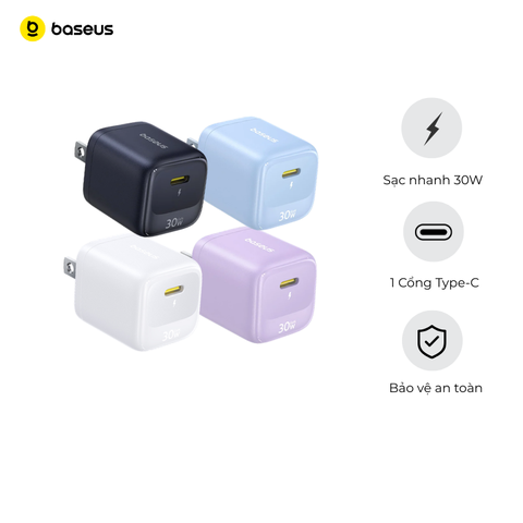Củ Sạc Nhanh Baseus EnerFill FN22 30W (1*Type-C port, iPhone / iPad / Samsung)