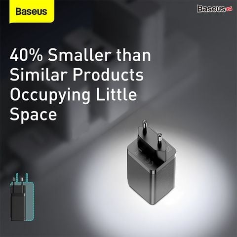 Bộ sạc nhanh Baseus GaN2 Pro Quick Charger 65W (Type Cx2 + USB, PD3.0/PPS/QC4.0/SCP/FCP Multi Quick Charge Protocol, GaN2 Technology)