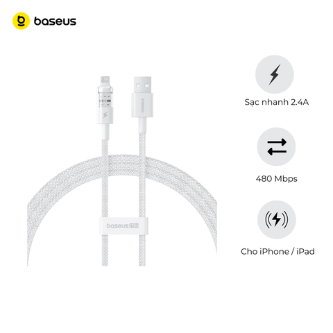 Cáp Sạc Nhanh Baseus Gem USB to Lightning 2.4A (Fast-Charging Data Cable)