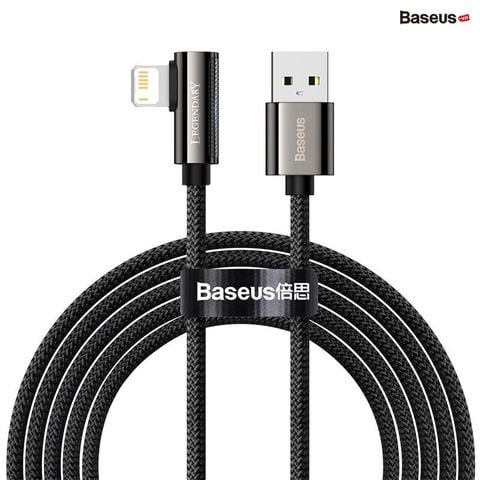 Cáp sạc Lightning đầu gâp chữ L Baseus Legend Series Elbow cho iPhone/iPad  (2.4A/480Mbps, LED/ Elbow Design, USB to Lightning Fast Charging)