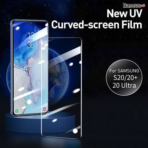 Kính cường lực UV Baseus 0.25mm – Full keo, full màn, 4 lớp chống trầy, cho Samsung S20 Series (bộ 2 cái)