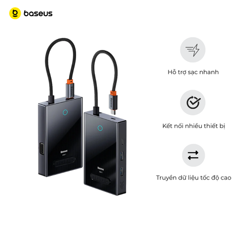 Hub Mở Rộng Kết Nối Đa Năng Baseus PioneerJoy Series Multifunctional cho Smartphone/Tablet/Macbook/Laptop (4/5/6/8-Port Type-C HUB Adapter)