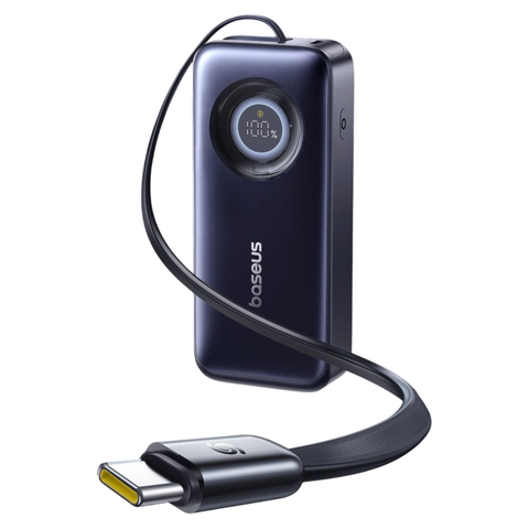 Pin Dự Phòng Baseus EnerCore CR11 10000mAh 45W (1*Type-C port, with Type-C Retractable Cable, Digital Display)