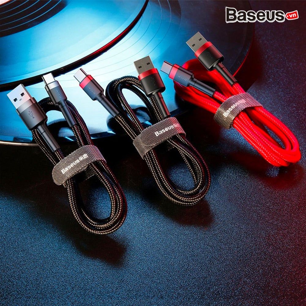Cáp Sạc Nhanh, Siêu Bền Baseus Cafule Type C Quick Charge cho Smartphone/ Tablet ( 3A, Sạc nhanh Quick charge 3.0, Siêu bền)