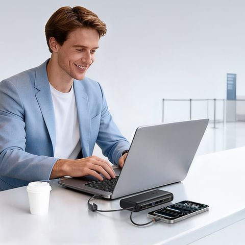 Pin Dự Phòng Baseus EnerFill FC41 25000mAh 145W (Digital Display, with Dual Built-in USB-C Cables, 1*Type-C + 1*USB-A port)