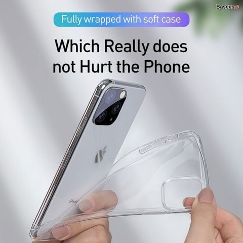 Ốp lưng trong suốt Baseus Simplicity Series – TPU mềm, siêu mỏng, chống trầy, cho iPhone 11/Pro/Pro Max (2019)