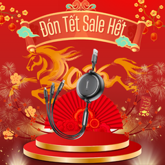 Cáp sạc dây rút 3 đầu Baseus Golden Loop 3 in 1 Elastic (3.5A, Type C/ Lightning/ Micro USB, Adjustable, Fast Charge Cable)