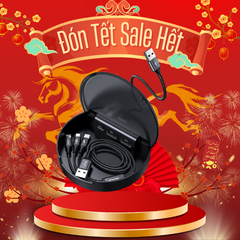 Bộ Dọck sạc tích hợp cáp sạc 3 đầu Baseus Car Sharing Charging Station (Type-C+Dual USB Port with 3in1 Lightning/ Type C / Micro Cable)