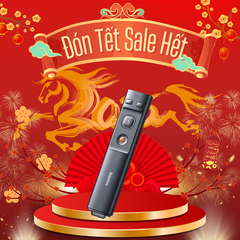 Bút trình chiếu Baseus Orange Dot – Laser đỏ, 100m, điều khiển không dây, USB/Type-C, cho Laptop/MacBook