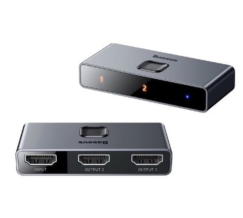 Thiết bị chia cổng HDMI 2 chiều Baseus Matrix HDMI Switcher (2 Devices to 1 Screen or 1 Device to 2 Screen, Support 4K30Hz/4K60Hz)