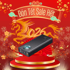 Pin sạc dự phòng 30000mAh Baseus Amblight 65W – 4 USB, Type-C in/out, Lightning, Micro, màn hình LED